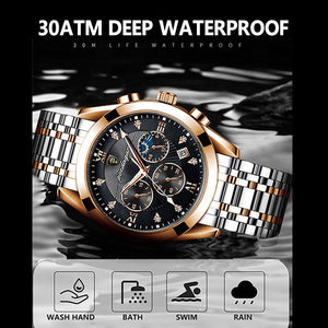 POEDAGAR 2023 New Fashion Mens Watches Waterproof Luminous Top Brand Luxury Quartz Wristwatch Full Stell Military Watch Clock