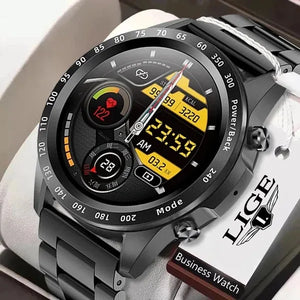 LIGE  Men Smart Watch TWS H Sports Fitness Luxury Watch Answer/Dial Call Smartwatch Music Playbac