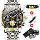 OLEVS Mens Watches Chronograph Business Dress Quartz Stainless Steel Waterproof Luminous Date Wrist Watch