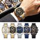 CURREN Men's Watch Six Pin Steel Band Quartz Watch Waterproof Calendar Watch