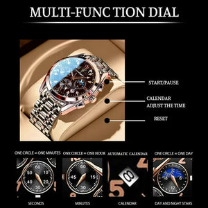 POEDAGAR 2023 New Fashion Mens Watches Waterproof Luminous Top Brand Luxury Quartz Wristwatch Full Stell Military Watch Clock