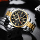 CURREN Men's Watch Six Pin Steel Band Quartz Watch Waterproof Calendar Watch