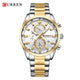 CURREN Men's Watch Six Pin Steel Band Quartz Watch Waterproof Calendar Watch