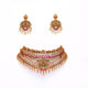 lakshmi and stonework Choker paired with jhumkas