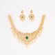 Gold A.D pearl flower necklace set