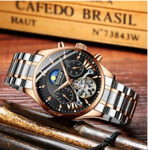 WWMALL- MEN'S WATCH WATERPROOF Swiss Automatic Movement Watch Calendar Luminous Men's Steel Band