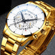 WWMALL- Fashion Men Stainless belt Watch Luxury Calendar-19912