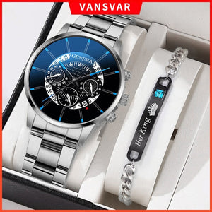 WWMALL- Fashion Men Stainless belt Watch Luxury Calendar-19912