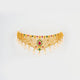 Classic Matt gold ruby green choker