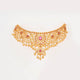 gorgeous Ruby studded matt gold choker