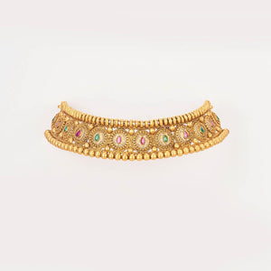 Ruby Green micro antique choker