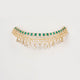 gold & American diamond green white choker