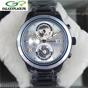 WWMALL-MONTBLANC 1858  Silver Dail Black Chain Men Watch