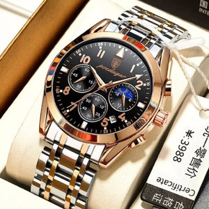 WWMALL-Fashion Men Stainless belt Watch Luxury Calendar