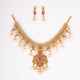 Ruby Matt gold Lakshmi Devi designer necklace set