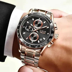 WWMALL-Business Quartz Luminous Stainless Steel WaterProof Men’s Watch