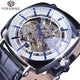 WWMALL-man Black Genuine Leather Fashion Royal Luxury Gold Clock Transparent Skeleton Men Automatic Mechanical Watches Top Brand