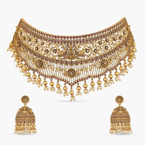 Antique Lakshmi Design Choker Set