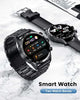 Regent Watch-Smart Watch Men for Android iOS Bluetooth Answer Make Calls Heart Rate Sleep Monitor 1.32 HD Round Touch Screen IP67 Waterproof Black Stainless Steel Fitness 20 Sport Mode Activity Tracker Smartwatch