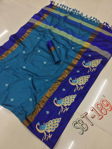 BEAUTIFUL EMBROIDERY WORK ON BORDER SAREE