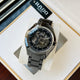 Regent Watch-Rado Swiss Black Dial With Black Steel Strap Watch For Men