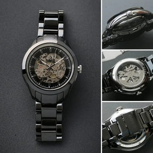 Regent Watch-Rado Swiss Black Dial With Black Steel Strap Watch For Men