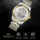 WWMALL Mens Watches Mechanical Automatic Self-Winding Stainless Steel Skeleton Luxury Waterproof Diamond Dial Wrist Watches for Men