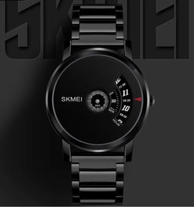 WWMALL-MEN'S QUARTZ WATCH WATERPROOF FULL STEEL FASHION WATCHES BLACK