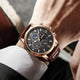 Lige- Genuine Leather Waterproof Tourbillon Mechanical Watch For Men