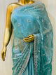 BLUE CHIFFON SAREE