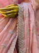 PINK CHIFFON SAREE