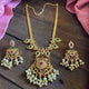 Premium Gold Finish AD Manjari Necklace Set