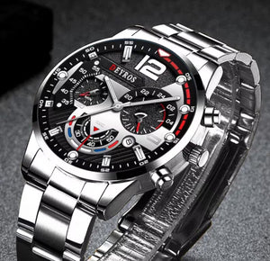 WWMALL-Men’s Stainless Steel Watches Luxury Quartz Wristwatch