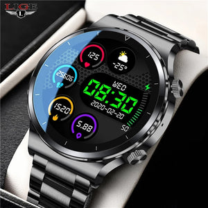 WWMALL- MEN'S SMART WATCH WATERPROOF Swiss Automatic Movement Watch Calendar Luminous Men's Steel Band