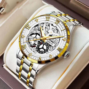 WWMALL- MEN'S WATCH WATERPROOF Swiss Automatic Movement Watch Calendar Luminous Men's Steel Band