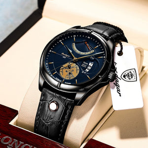 WWMALL-Swiss Brand POEDAGAR Sports Men Watch 2022 Wristwatch Luxury Waterproof Calendar Quartz Leather