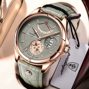 WWMALL-Swiss Brand POEDAGAR Sports Men Watch 2022 Wristwatch Luxury Waterproof Calendar Quartz Leather