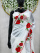 Ready to Wear Designer White Flower Work Saree