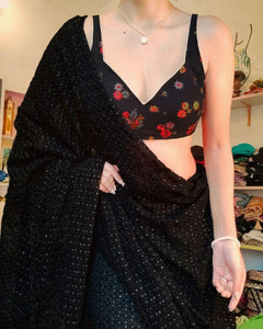 Admiring  Black Color Saree Festival Wear Saree For Women