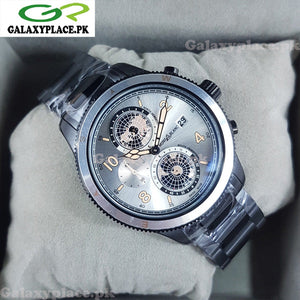 WWMALL-MONTBLANC 1858  Silver Dail Black Chain Men Watch