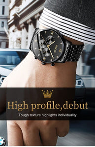 WWMALL- MEN'S WATCH WATERPROOF Swiss Automatic Movement Watch Calendar Luminous Men's Steel Band