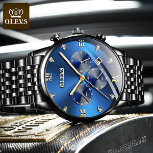 WWMALL- MEN'S WATCH WATERPROOF Swiss Automatic Movement Watch Calendar Luminous Men's Steel Band