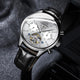 WWMALL Automatic Mechanical Men Watches Leather Waterproof Date Week Black Fashio Classic Wrist Watches 2022